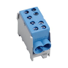 Hager KH35N Borna de derivación de línea principal 1 polo 2x35-2x25mm² Azul
