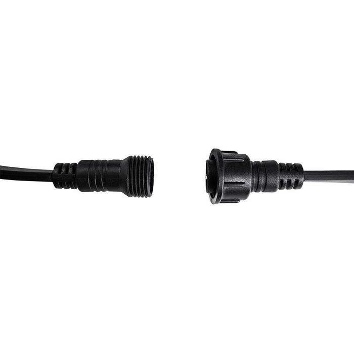 Thorgeon Guirnalda 30 portalámparas E27 IP44 30m Cable Negro 2000w 220-240v