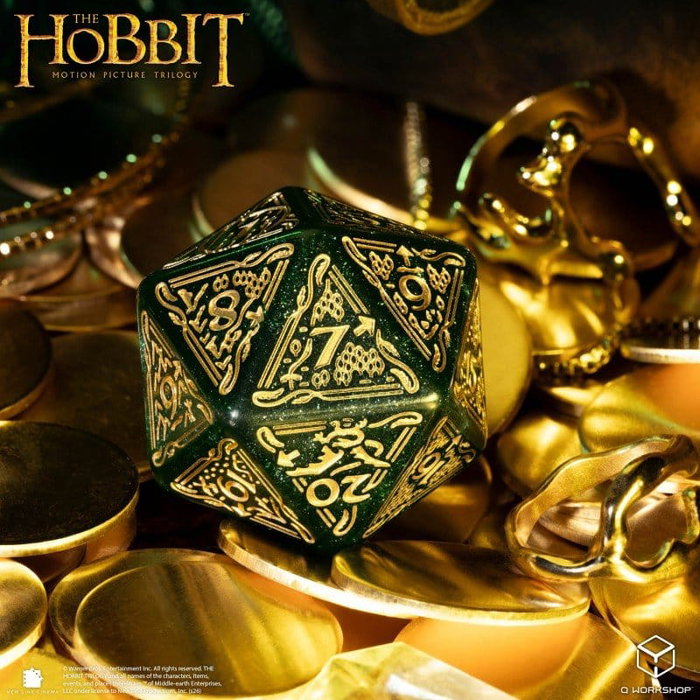Q Workshop El Hobbit Spindown Jumbo Dado Verdant TCG D20 Q Workshop El Hobbit Spindown Jumbo Dado Verdant TCG D20