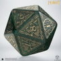 Q Workshop El Hobbit Spindown Jumbo Dado Verdant TCG D20