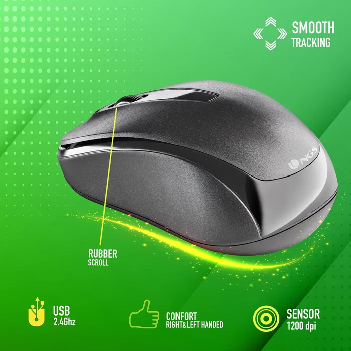 NGS Easy Gamma Ratón Inalámbrico Mini 1200 DPI Negro NGS Easy Gamma Ratón Inalámbrico Mini 1200 DPI Negro