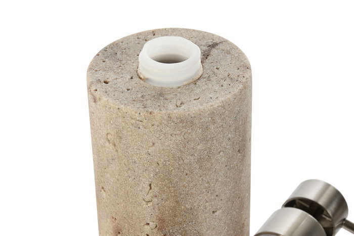 DKD Home Decor Dosificador de Resina Símil Mármol 284 ml
