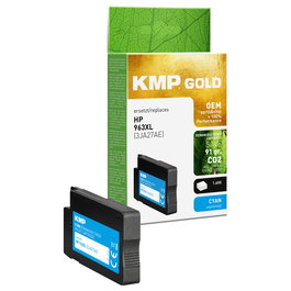 KMP Tintenpatrone Cyan Kompatibel mit HP 3JA27AE 963 XL - Cartucho de Tinta Compatible
