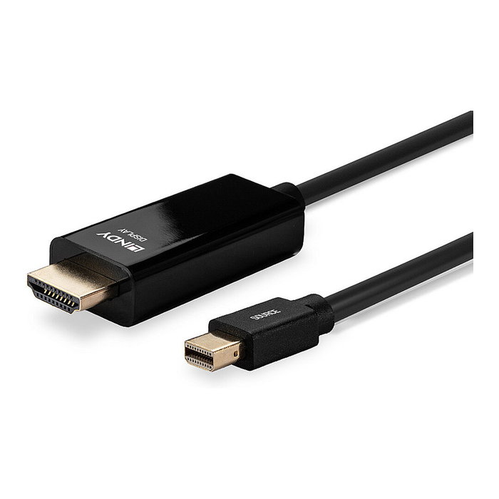 Lindy 36927 Adaptador de Cable DisplayPort a HDMI tipo A, 2m, Negro