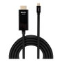 Lindy 36927 Adaptador de Cable DisplayPort a HDMI tipo A, 2m, Negro