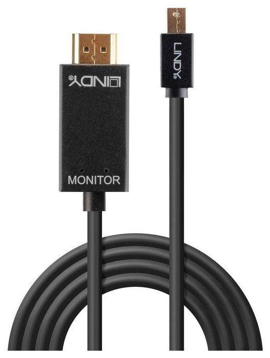 Lindy 36927 Adaptador de Cable DisplayPort a HDMI tipo A, 2m, Negro