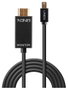 Lindy 36927 Adaptador de Cable DisplayPort a HDMI tipo A, 2m, Negro