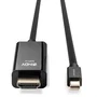 Lindy 36927 Adaptador de Cable DisplayPort a HDMI tipo A, 2m, Negro