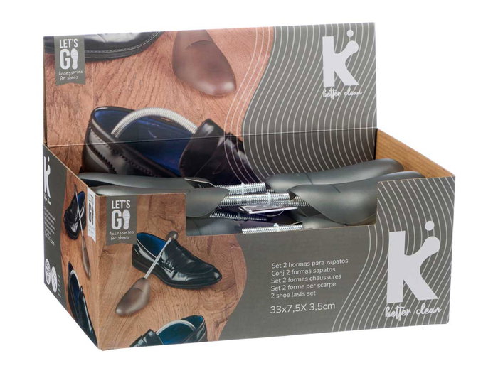 Berilo Set 2 Calzadores Gris Plástico y Acero 33 x 4.5 x 7.8 cm (Set de 24)