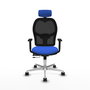 PIQUERAS Y CRESPO Silla de oficina Jorquera con mecanismo Sincro/Traslack Azul y Negro