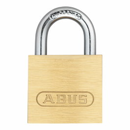 Abus 713/30 Candado de Latón, 30 mm, con 2 Llaves Incluidas - Candado de Seguridad con Arco 14.5 x 14 mm
