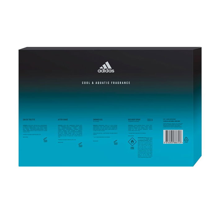 Adidas ICE DIVE Estuche 4 pz Eau de Toilette Aromática Especiada para Hombre, Set de 4 Piezas Adidas ICE DIVE Estuche 4 pz Eau de Toilette Aromática Especiada para Hombre, Set de 4 Piezas