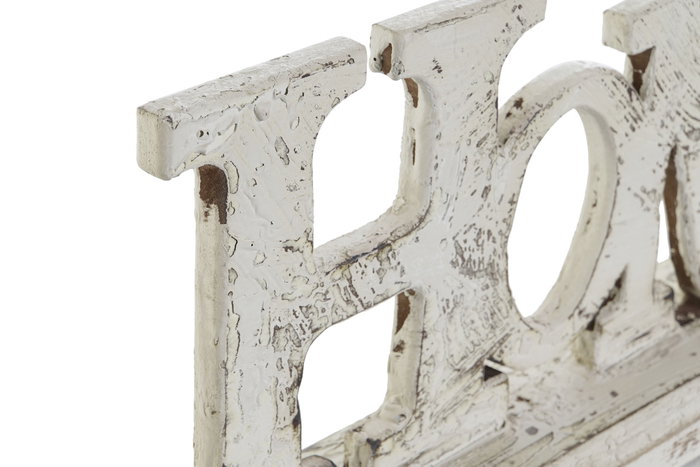 DKD Home Decor Decoración MDF 51x8x20 Home Envejecido Blanco