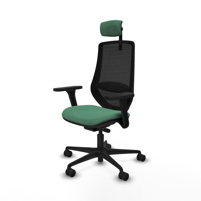 PIQUERAS Y CRESPO Silla de oficina Mardos con mecanismo Sincro/Traslack Verde esmeralda