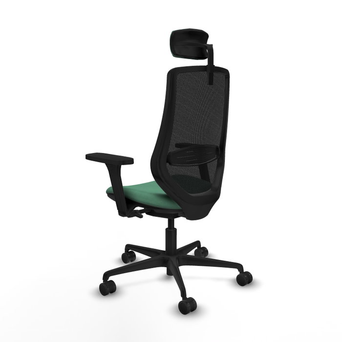 PIQUERAS Y CRESPO Silla de oficina Mardos con mecanismo Sincro/Traslack Verde esmeralda