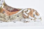 DKD Home Decor Figura de Leopardo en Resina Blanco y Naranja