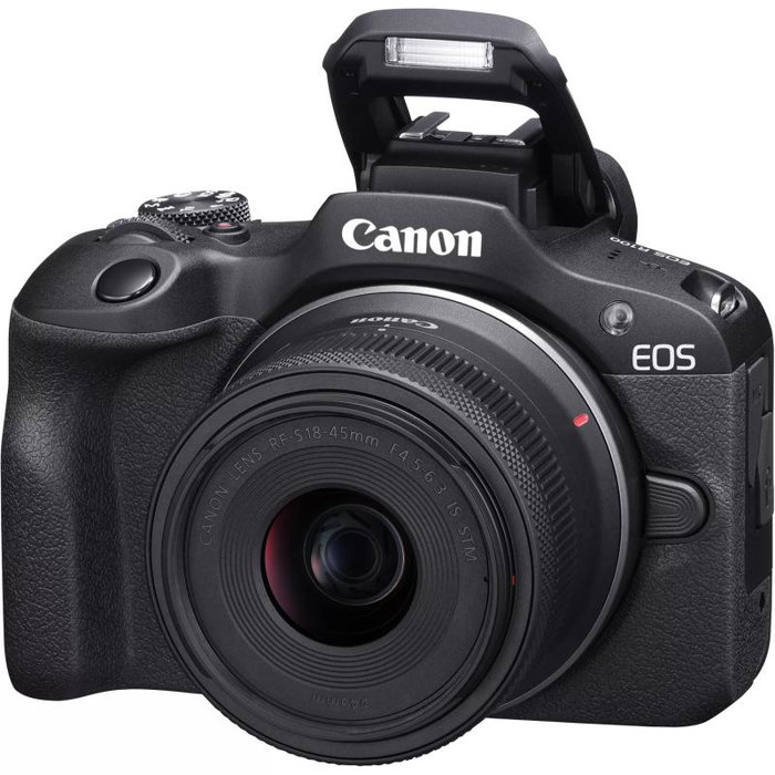 Canon EOS R100 con lente RF-S 18-45mm IS STM Kit Negro Canon EOS R100 con lente RF-S 18-45mm IS STM Kit Negro