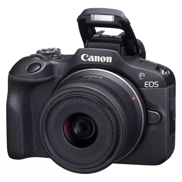 Canon EOS R100 Kit Cámara Mirrorless APS-C 24.1MP 4K + Objetivo RF-S 18-45mm F4.5-6.3 IS STM, Negra Canon EOS R100 Kit Cámara Mirrorless APS-C 24.1MP 4K + Objetivo RF-S 18-45mm F4.5-6.3 IS STM, Negra