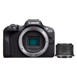 Canon EOS R100 Kit Cámara Mirrorless APS-C 24.1MP 4K + Objetivo RF-S 18-45mm F4.5-6.3 IS STM, Negra