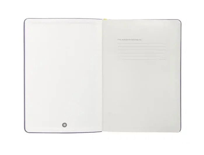 Antartik Cuaderno A4 Tapa Dura Hojas Cuadriculadas Morado y Amarillo 100 Hojas 80gr FSC