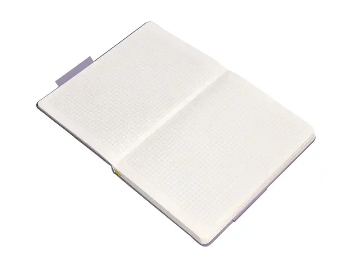 Antartik Cuaderno A4 Tapa Dura Hojas Cuadriculadas Morado y Amarillo 100 Hojas 80gr FSC
