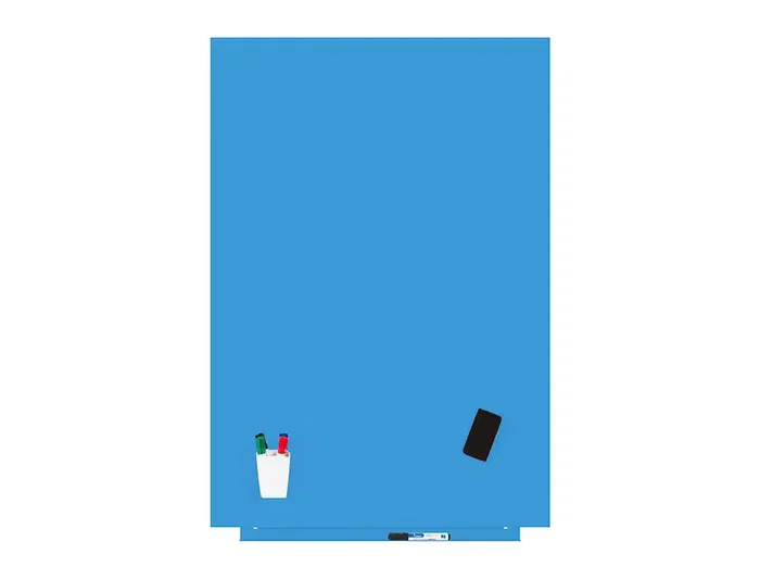 Rocada Pizarra Blanca Lacada Magnética Modular Sin Marco Azul 75x115 cm