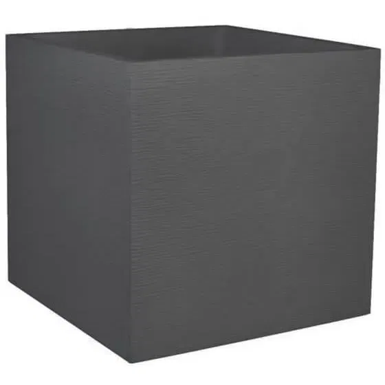 Eda Caja de flores cuadrada Graphit 57 L 49.5 x 49.5 x 49.5 cm Gris antracita