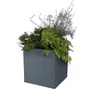 Eda Caja de flores cuadrada Graphit 57 L 49.5 x 49.5 x 49.5 cm Gris antracita