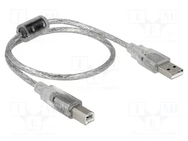 DeLOCK Cable USB 2.0 Tipo-A a Tipo-B 0,5 m Gris