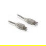DeLOCK Cable USB 2.0 A-B Macho a Macho, 0.5 m Gris - Cable de Datos USB A USB B