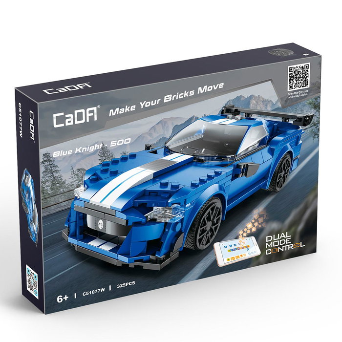 DEQUBE Cada Blue Knight App + RC Coche 325 Piezas Construcción Multilingüe DEQUBE Cada Blue Knight App + RC Coche 325 Piezas Construcción Multilingüe