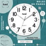 SAMI Reloj de pared Sami redondo de 30cm en madera con números en relieve