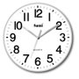 SAMI Reloj de pared Sami redondo de 30cm en madera con números en relieve