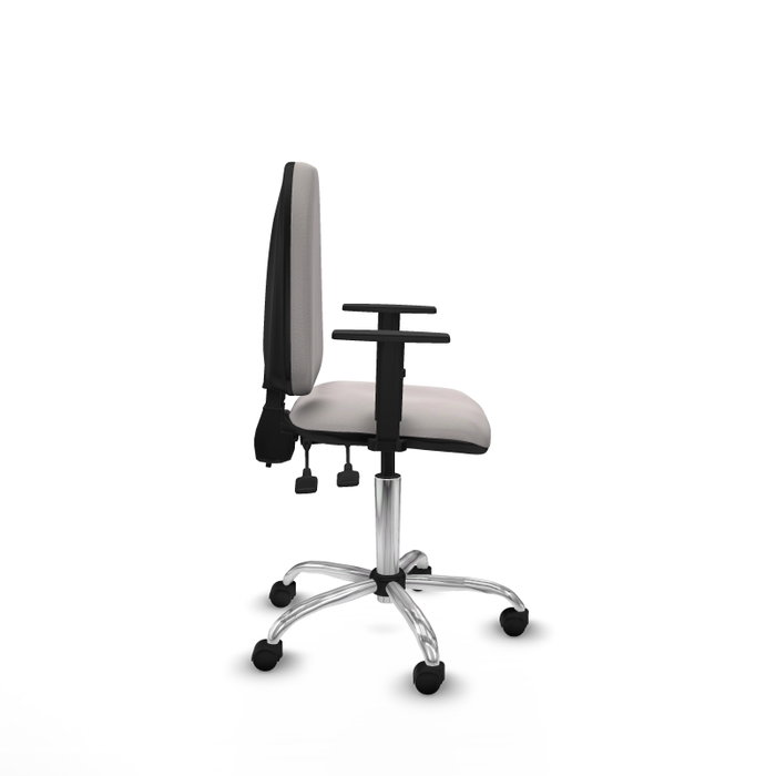 PIQUERAS Y CRESPO Silla de oficina Aýna en blanco con brazos 1D