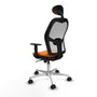 PIQUERAS Y CRESPO Silla de oficina Jorquera Naranja y Blanco