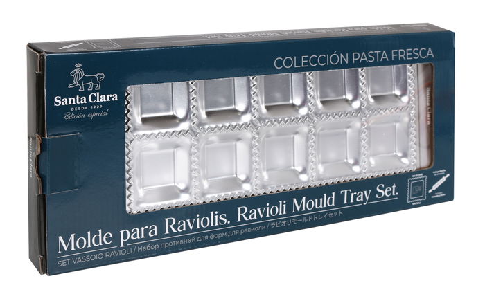 Santa Clara Molde Raviolis Cuadrado Con Rodillo 35 cm x 11,2 cm x 2 cm (2 Unidades)