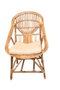DKD Home Decor Silla de Bambú y Ratán Natural 63x55x90 cm