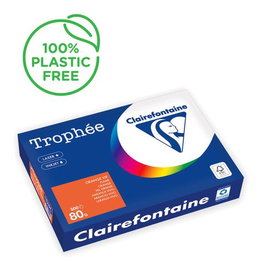 Papel De Color A4 Clairefontaine Trophee 80G 500H Vivo Naranja