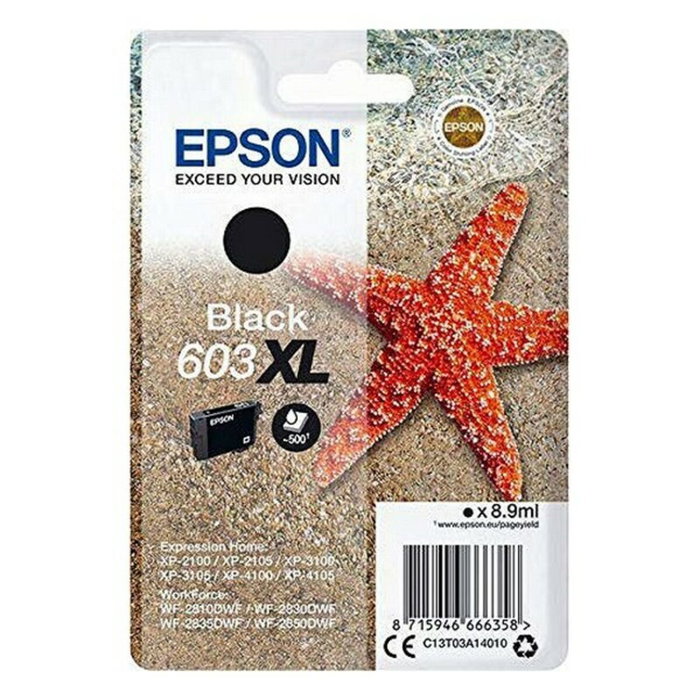 Epson Cartucho de Tinta 603XL Negro (C13T03A14020) de Alto Rendimiento
