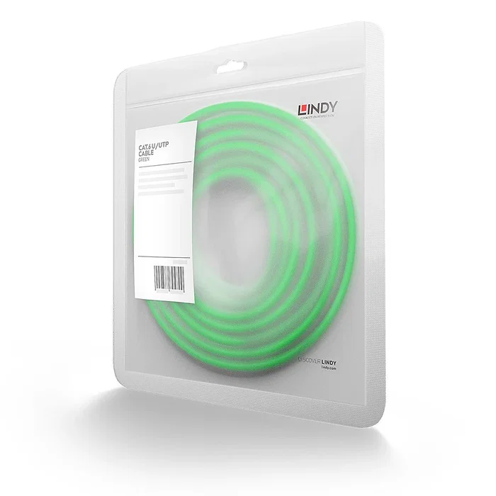 Lindy Cable de red Cat6 U/UTP Verde 0,3 m 48047