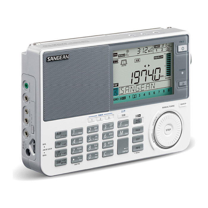 Sangean ATS-909X2 Radio Digital Portátil de Onda Corta/FM/AM con SSB - Color Blanco