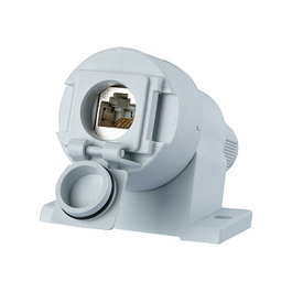 METZ CONNECT E-DAT Industry IP67 V6 AP - Socket outlet RJ-45 Categoría 6a Gris IP67 (1309510003-E)