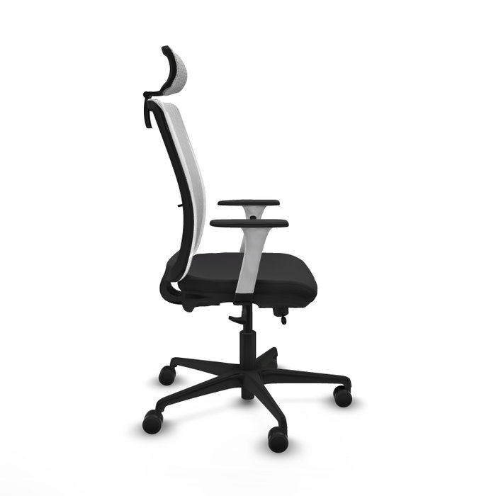 PIQUERAS Y CRESPO Silla de oficina Haches con mecanismo Sincro/Traslack, Negro/Blanco PIQUERAS Y CRESPO Silla de oficina Haches con mecanismo Sincro/Traslack, Negro/Blanco