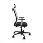 PIQUERAS Y CRESPO Silla de oficina Haches con mecanismo Sincro/Traslack, Negro/Blanco