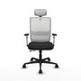 PIQUERAS Y CRESPO Silla de oficina Haches con mecanismo Sincro/Traslack, Negro/Blanco