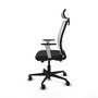 PIQUERAS Y CRESPO Silla de oficina Haches con mecanismo Sincro/Traslack, Negro/Blanco