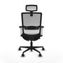 PIQUERAS Y CRESPO Silla de oficina Haches con mecanismo Sincro/Traslack, Negro/Blanco
