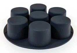 Muitomas Molde para Muffins para Freidora de Aire Negro