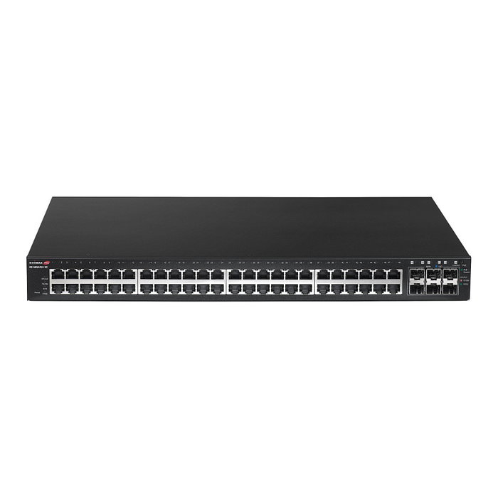 Edimax GS-5654PLX - Switch Gestionado Web Smart Gigabit PoE+ de 48 Puertos con 6 SFP+ 10G y 400W, Montaje en Rack (Negro) Edimax GS-5654PLX - Switch Gestionado Web Smart Gigabit PoE+ de 48 Puertos con 6 SFP+ 10G y 400W, Montaje en Rack (Negro)