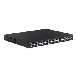 Edimax GS-5654PLX - Switch Gestionado Web Smart Gigabit PoE+ de 48 Puertos con 6 SFP+ 10G y 400W, Montaje en Rack (Negro)